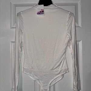 Double Lined White Long Sleeve Bodysuit, Final Touch